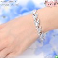 LB6166-B สร้อยข้อมือใบไม้สีเงิน