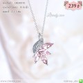 LB6180-N สร้อยคอคริสตัลสีชมพู