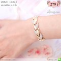 LB6182-B สร้อยข้อมือใบไม้สีทอง