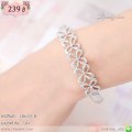 LB6203-B กำไลดอกไม้สีเงิน