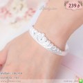 LB6219-B กำไลมงกุฎสีเงิน