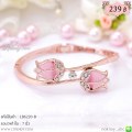LB6220-B กำไลดอกทิวลิปสีชมพู