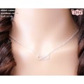 LB6226-N สร้อยคอ infinity สีเงิน