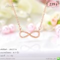 LB6227-N สร้อยคอ infinity สีพิงค์โกลด์