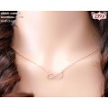 LB6227-N สร้อยคอ infinity สีพิงค์โกลด์