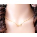 LB6228-N สร้อยคอ infinity สีทอง