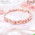 LB6143-B สร้อยข้อมือหัวใจสีพิงค์โกลด์