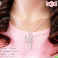 LB6237-N สร้อยคอทิงเกอร์เบลสีเงิน