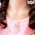 LB6238-N สร้อยคอทิงเกอร์เบลสีพิงค์โกลด์