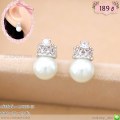 LB6255-ES ต่างหูมงกุฎติดไข่มุก