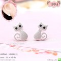 LB6286-ES ต่างหูแมวสีเงิน