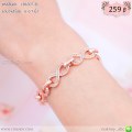 LB6307-B สร้อยข้อมือ infinity สีพิงค์โกลด์
