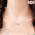LB6308-N สร้อยคอหัวใจสีพิงค์โกลด์