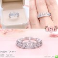 LB6414-R แหวนมงกุฎสีเงิน