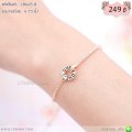 LB6415-B สร้อยข้อมือเส้นเพชรเรียงแถว