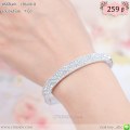 LB6418-B กำไลสีเงินประดับเพชร