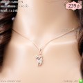 LB6423-N สร้อยคอแมวสีพิงค์โกลด์