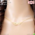 LB6427-N สร้อยคอ infinity สีทอง