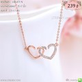 LB6473-N สร้อยคอหัวใจคู่