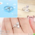 LB6526-R แหวนแมวสีเงิน