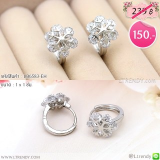 LB6583-EH ต่างหูห่วงเกล็ดหิมะ