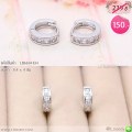 LB6614-EH ต่างหูห่วงสีเงินเล็ก