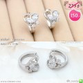 LB6533-EH ต่างหูห่วงหัวใจและผีเสื้อ
