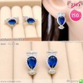 LB6634-EH ต่างหูห่วงนกฮูกสีน้ำเงิน