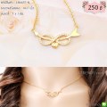 LB6657-N สร้อยคอ infinity หัวใจสีทอง