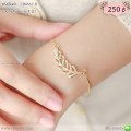 LB6662-B สร้อยข้อมือใบมะกอกสีทองใบโต