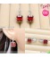 LB6710-EH ต่างหูห่วงคริสตัลสีแดง