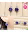 LB6713-EH ต่างหูห่วงคริสตัลสีม่วง