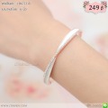 LB6723-B กำไลข้อมือลงยาสีขาว