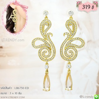 LB6750-ED ต่างหูระย้าสีทองห้อย