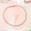 LB6764-B สร้อยข้อมือเพชรเส้นสีพิงค์โกลด์