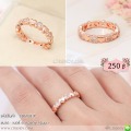 LB6768-R แหวนหัวใจรอบสีพิงค์โกลด์