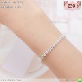 LB6787-B สร้อยข้อมือเพชรรอบสีเงิน