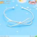 LB6792-B กำไลโบว์สีเงิน