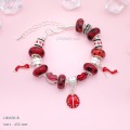 LB6836-BC กำไลชาร์มโทนแดงเซตเต่าทอง