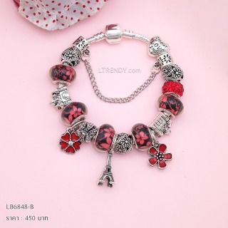 LB6848-BC กำไลชาร์มโทนแดงเซตท่องเที่ยว