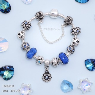 LB6850-BC กำไลชาร์มโทนน้ำเงินเซตดาว
