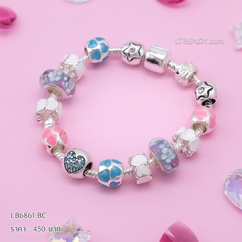 LB6861-BC กำไลชาร์มโทนสีพาสเทล