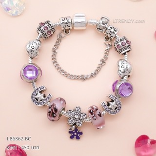 LB6862-BC กำไลชาร์มโทนม่วงเซตเกือกม้า