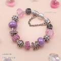 LB6882-BC กำไลชาร์มโทนม่วงเซตลวดลาย