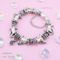 LB6898-BC กำไลชาร์มโทนเงินเซตม้า
