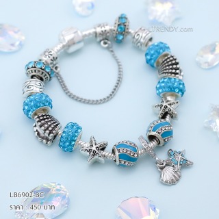 LB6902-BC กำไลชาร์มโทนฟ้าเซตปลาดาว