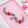 LB6907-BC กำไลชาร์มโทนแดงเซตคู่รัก